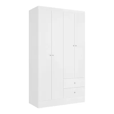 Ropero Unanime Astro 4 Puertas Blanco / Rosa Flex