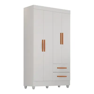Ropero Unanime Alpes 4 Puertas Blanco