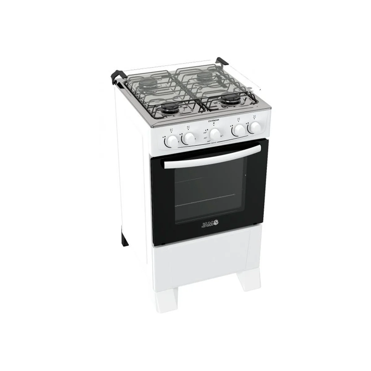 COCINA A GAS JAM 4H DE MESA MOD LAGUNA BLANCA COD 11850 3