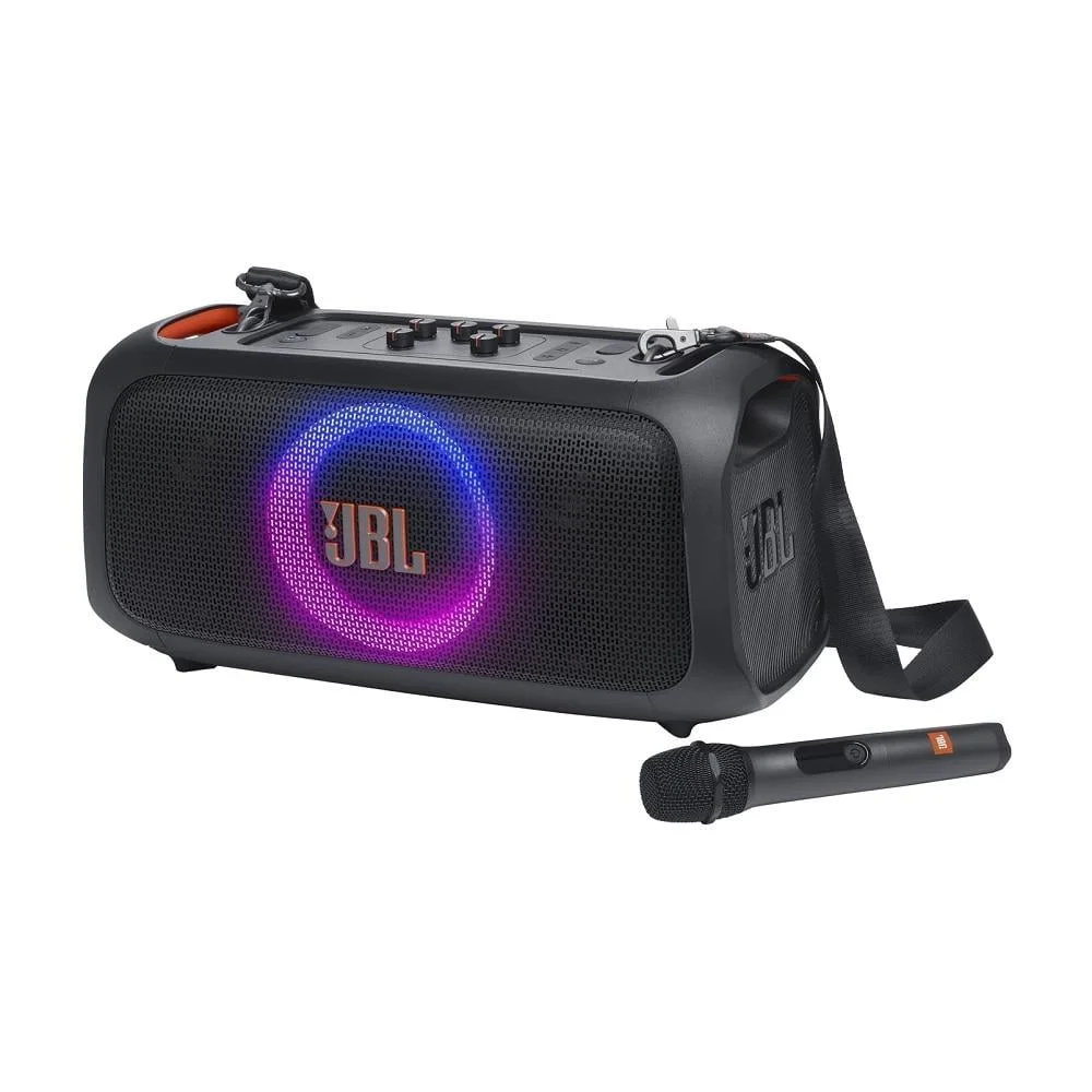 PARLANTE PORTATIL JBL PARTY BOX ON THE GO ESSENTIAL  C/ MICROFONO NEGRO