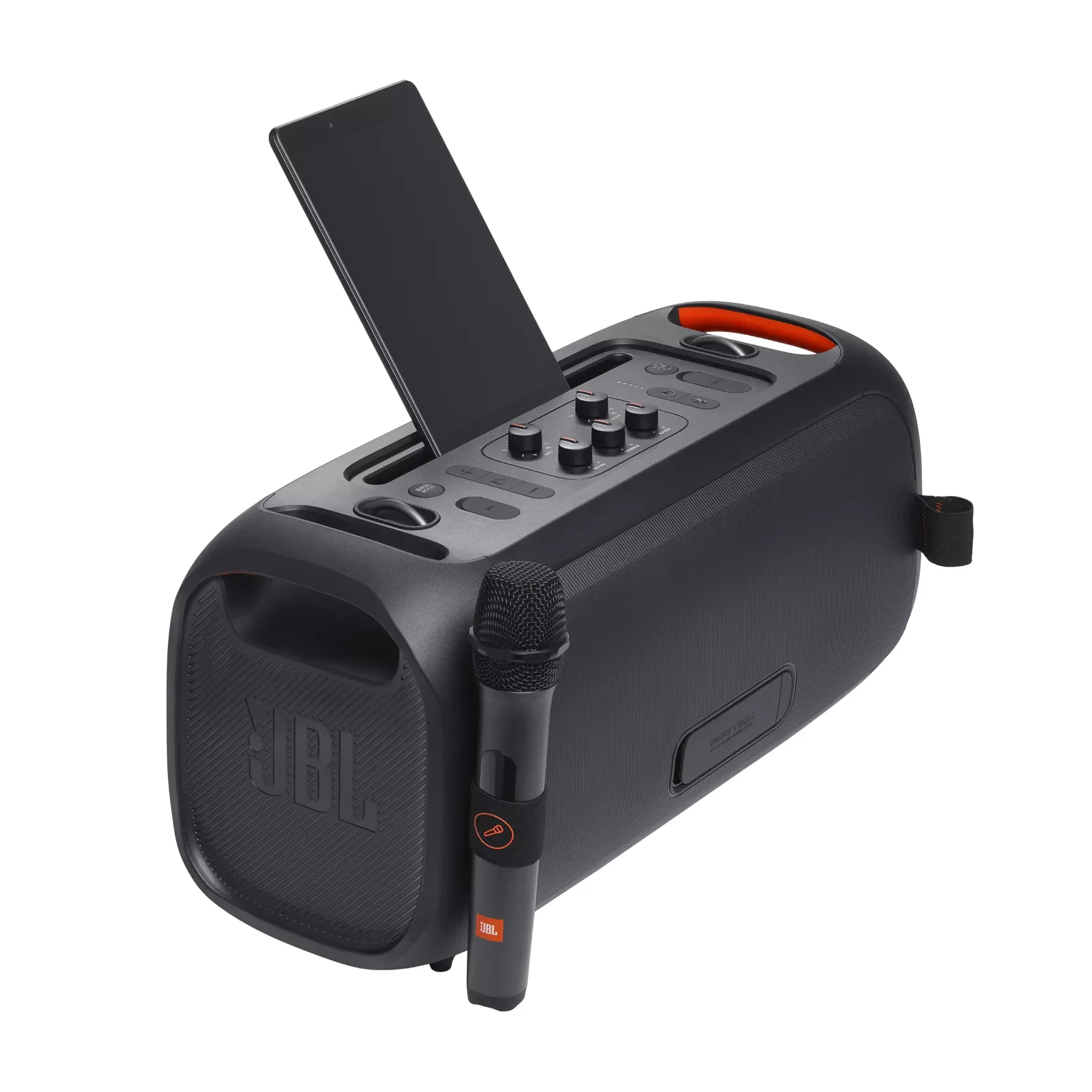 PARLANTE PORTATIL JBL PARTY BOX ON THE GO ESSENTIAL  C/ MICROFONO NEGRO 2