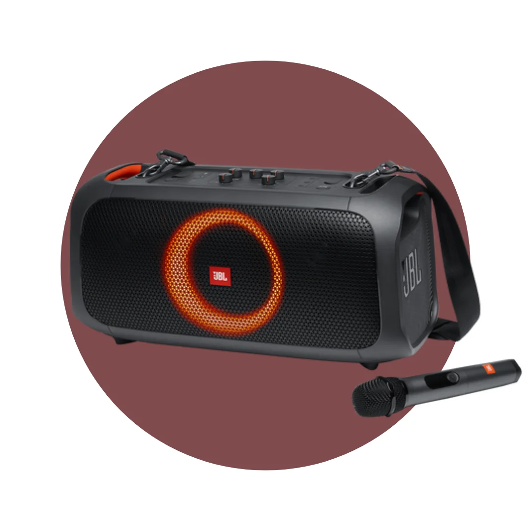 PARLANTE PORTATIL JBL PARTY BOX ON THE GO ESSENTIAL  C/ MICROFONO NEGRO 3