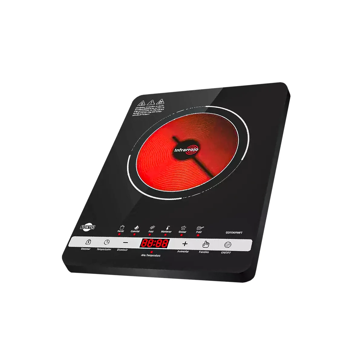 PLACA INFRARROJA TOKYO + OLLA 2000W MULTIFUNCION CON TIMER T2749 / COTOKPINFB 3