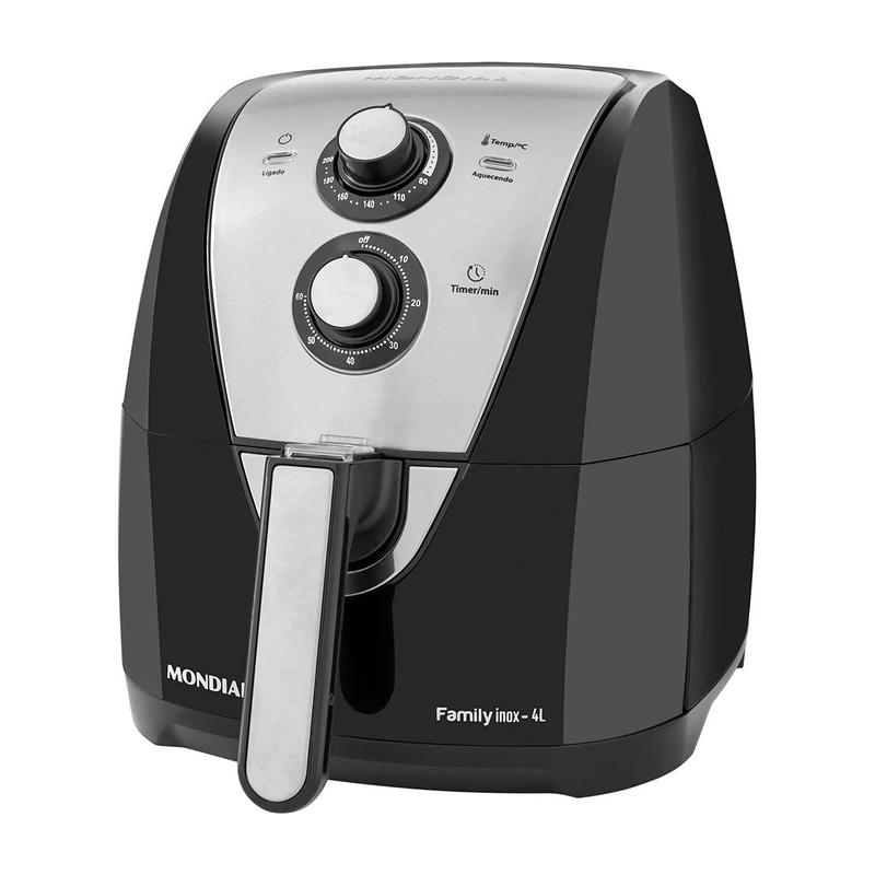 FREIDORA AIR FRYER MONDIAL 4LTS GRAND FAMILY INOX BLACK AFN-40-BI 2