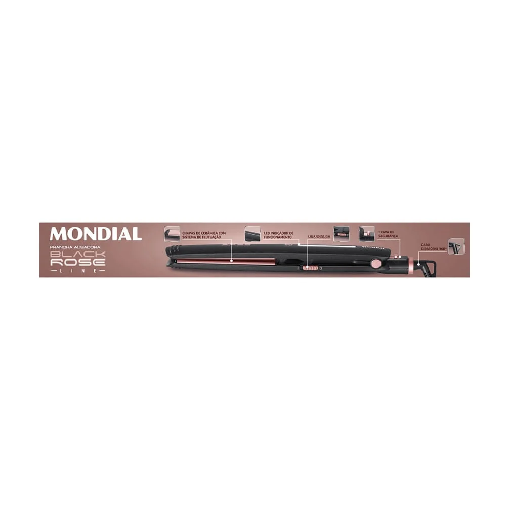 PLANCHITA DE PELO MONDIAL BLACK ROSE P-27 3