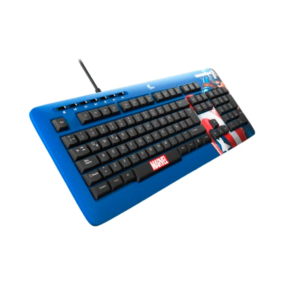 TECLADO XTECH USB CAPITAN AMERICA MULTIMEDIA XTK-M401CA AZUL 2