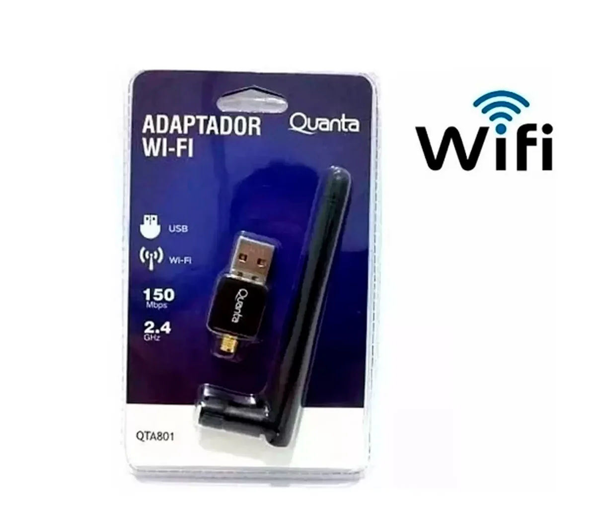 ADAPTADOR WIFI USB QUANTA QTA802 ANTENA/150MBPS