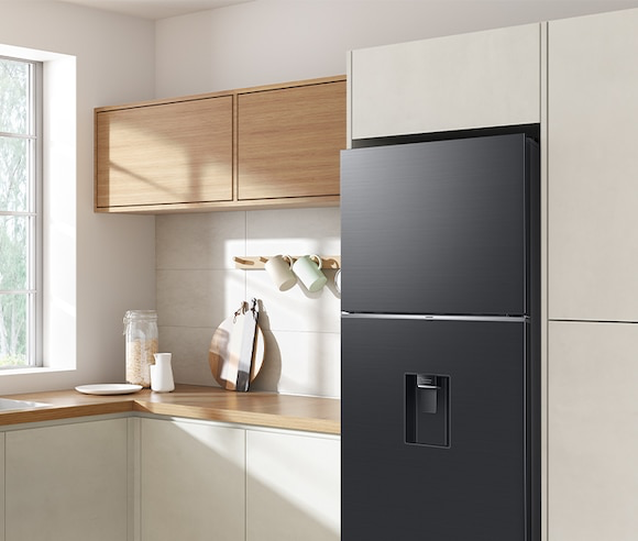 HELADERA SAMSUNG 407L TOP MOUNT FREEZER C/SPACE MAX BLACK RT42CG6720B1ZS