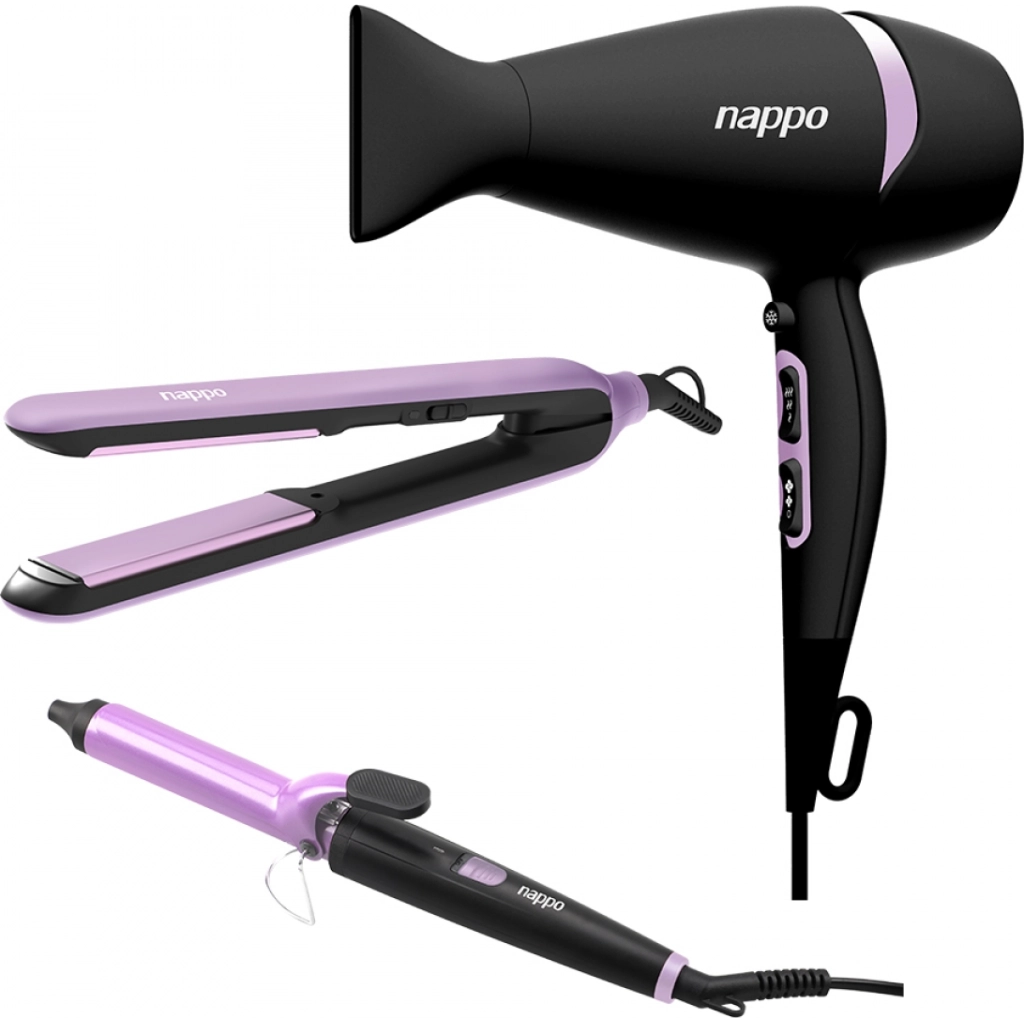 KIT 3 EN 1: SECADOR + PLANCHITA + BUCLERA NAPPO
