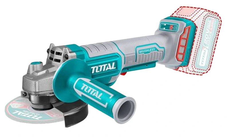 AMOLADORA A BATERIAS 20V 115MM (1000W MAX) BL - 2BAT/CAR - TAGLI271532- TOTAL