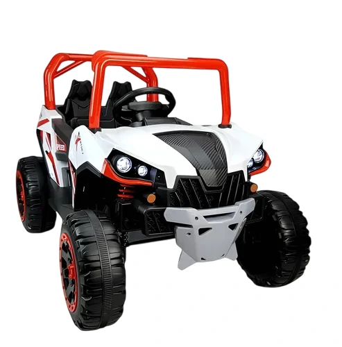 AUTO A PEDAL SUPER POWER BLANCO CON ROJO-JUGUETONES