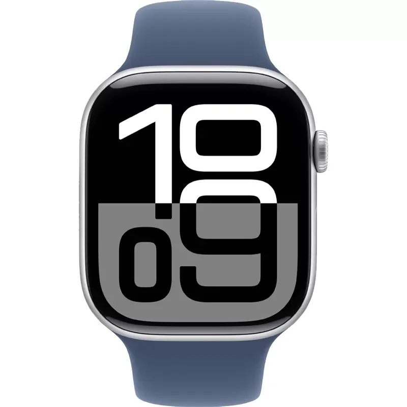 APPLE WATCH S10 46MM GPS MWWM3LW/A SILVER ALUM DENIM SPORT BAND M/L 2