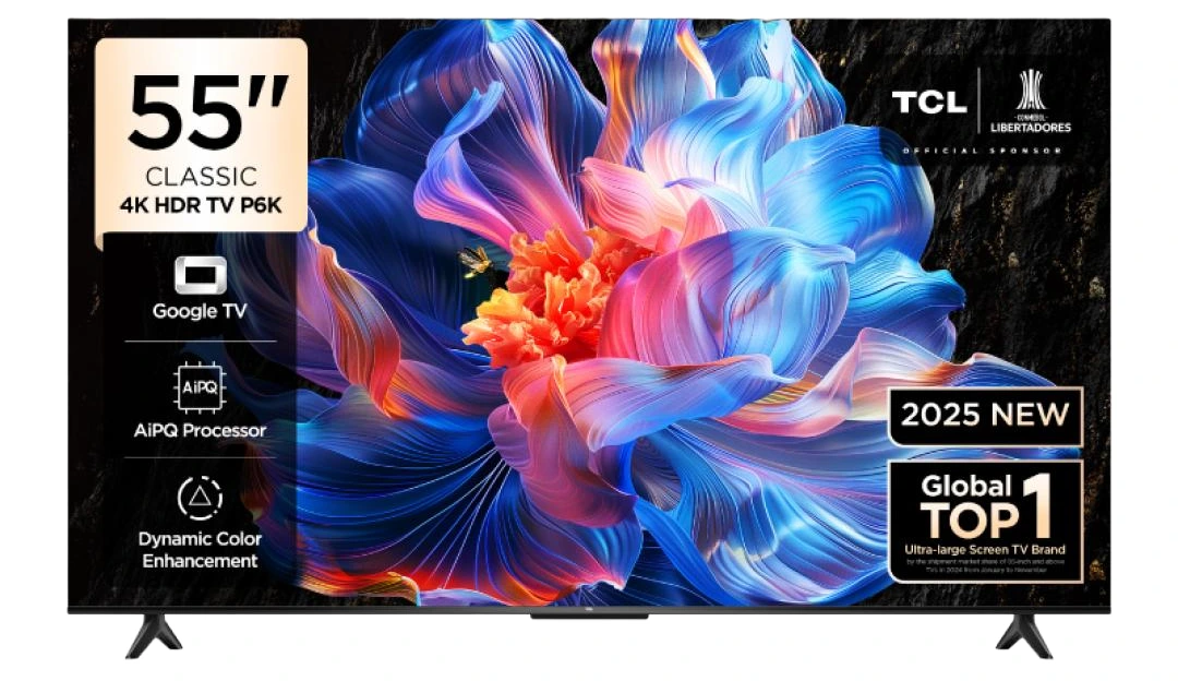 TV SMART  TCL 55 55P6K GOOGLE TV 4K UHD HDR FRAMELESS