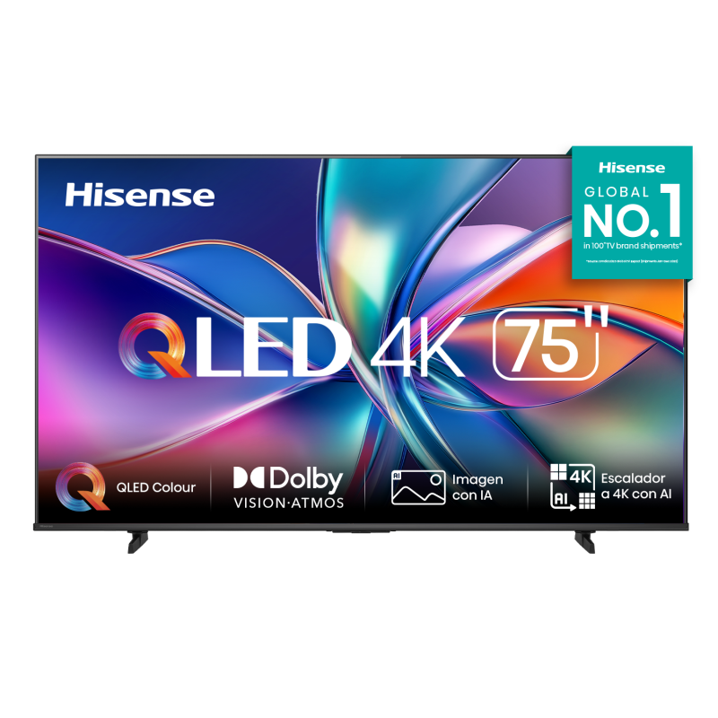 TELEVISOR HISENSE VIDAA, 4K QLED, BT, VOICE CONTROL (75Q6QV)