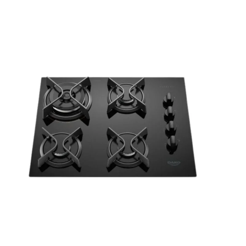 ANAFE DAKO 4H MESADA DE VIDRIO TEMPLADO NEGRO 2083