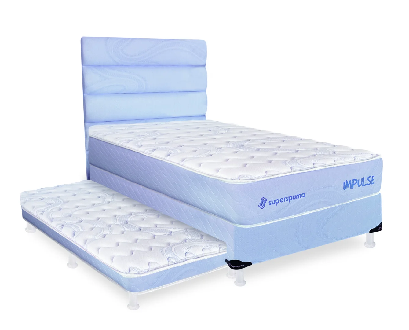 BASE 100X190 ESENCIAL TOP AZUL SUPERSPUMA