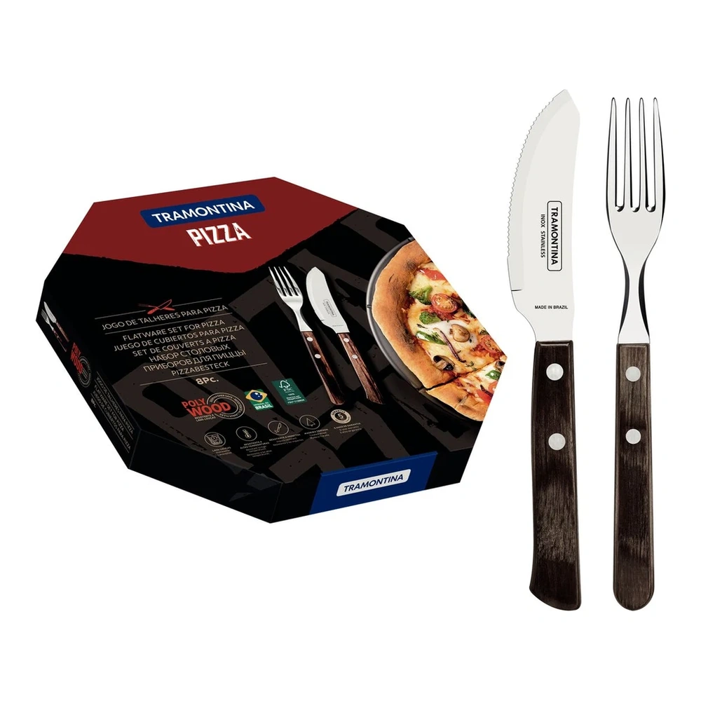 JUEGO  PARA PIZZA 8 PIEZAS TRAMONTINA T29899 2