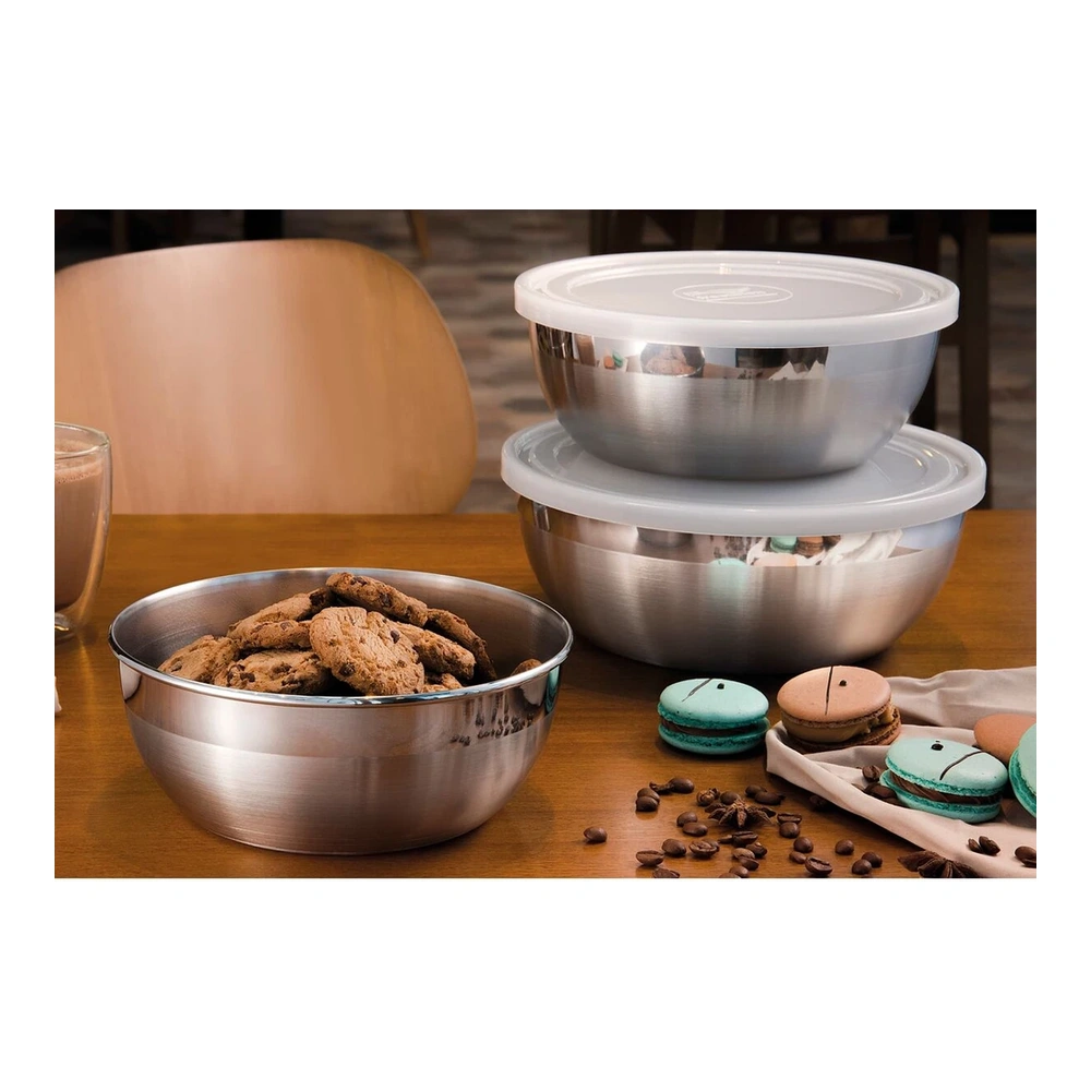 RECIPIENTE 22CM EN ACERO INOXIDABLANCOE CON TAPA TRAMONTINA T612222 4