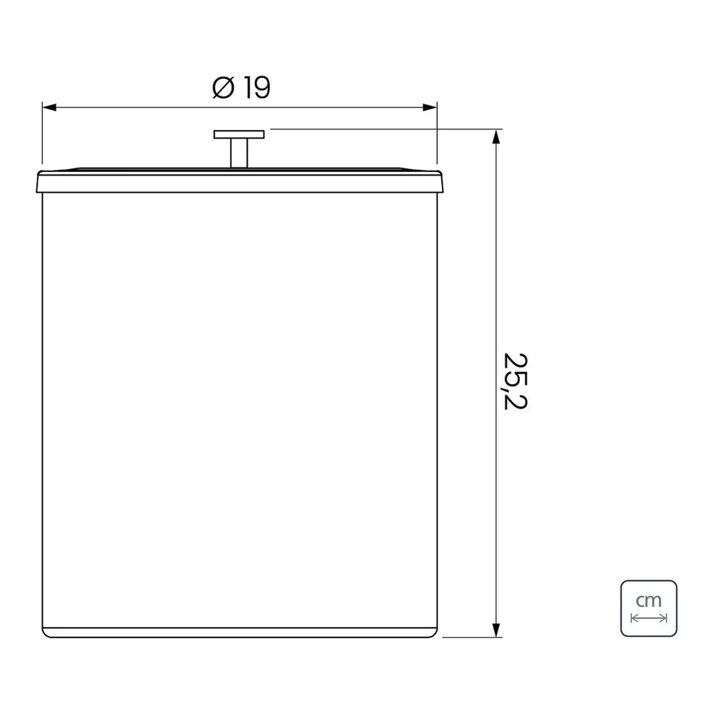 BASURERO INOX CON TAPA UTIL  5L TRAMONTINA T94540H 5