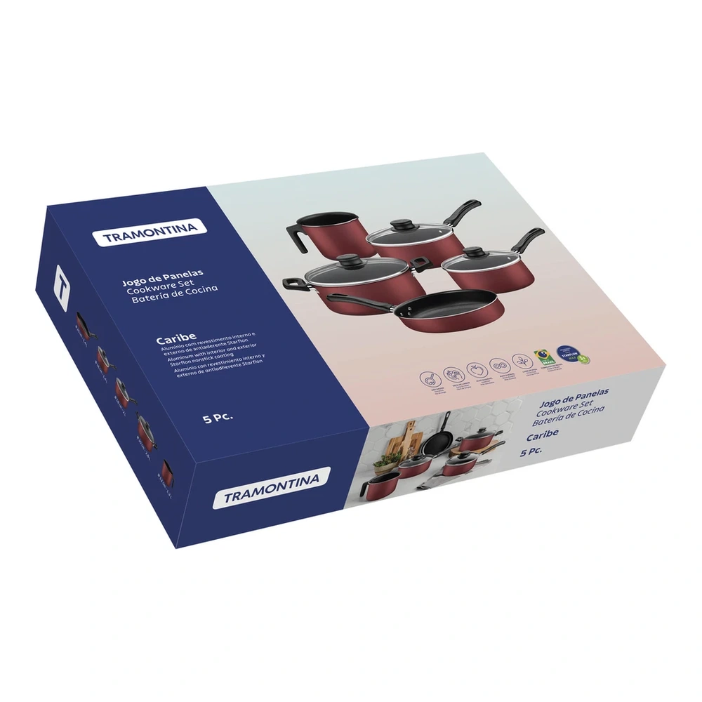 JUEGO DE COCINA 5 PZAS CARIBE TRAMONTINA T202975 4