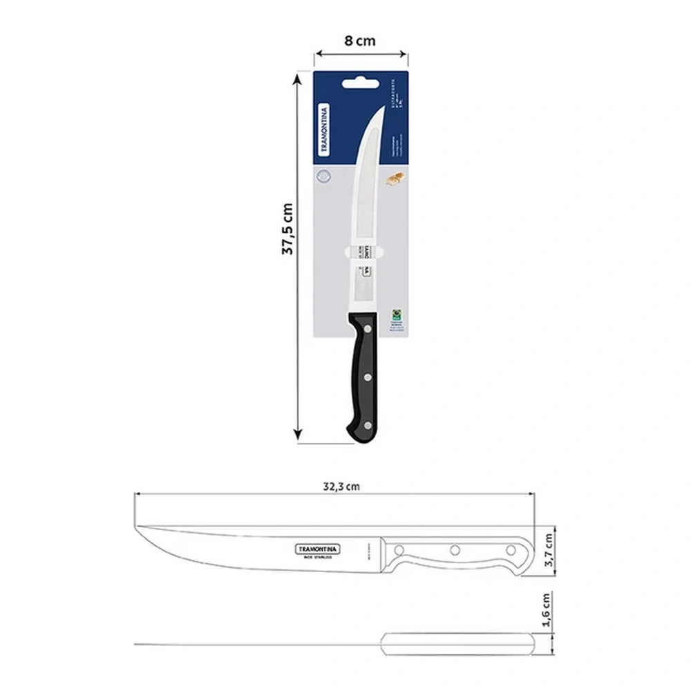 CUCHILLO TRINCHANTE 8 ULTRACORTE TRAMONTINA T23858 4