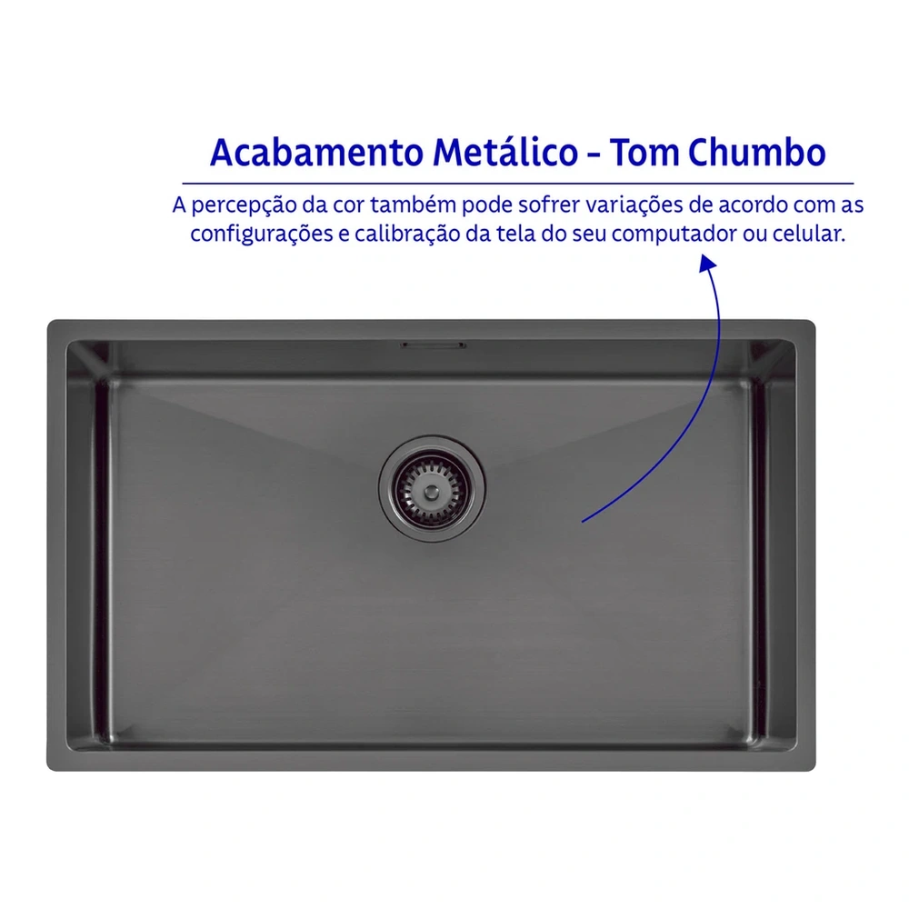 CUBETA QUADRUM INOX 70X40X20,5 BLANCOACK TRAMONTINA T940005 5