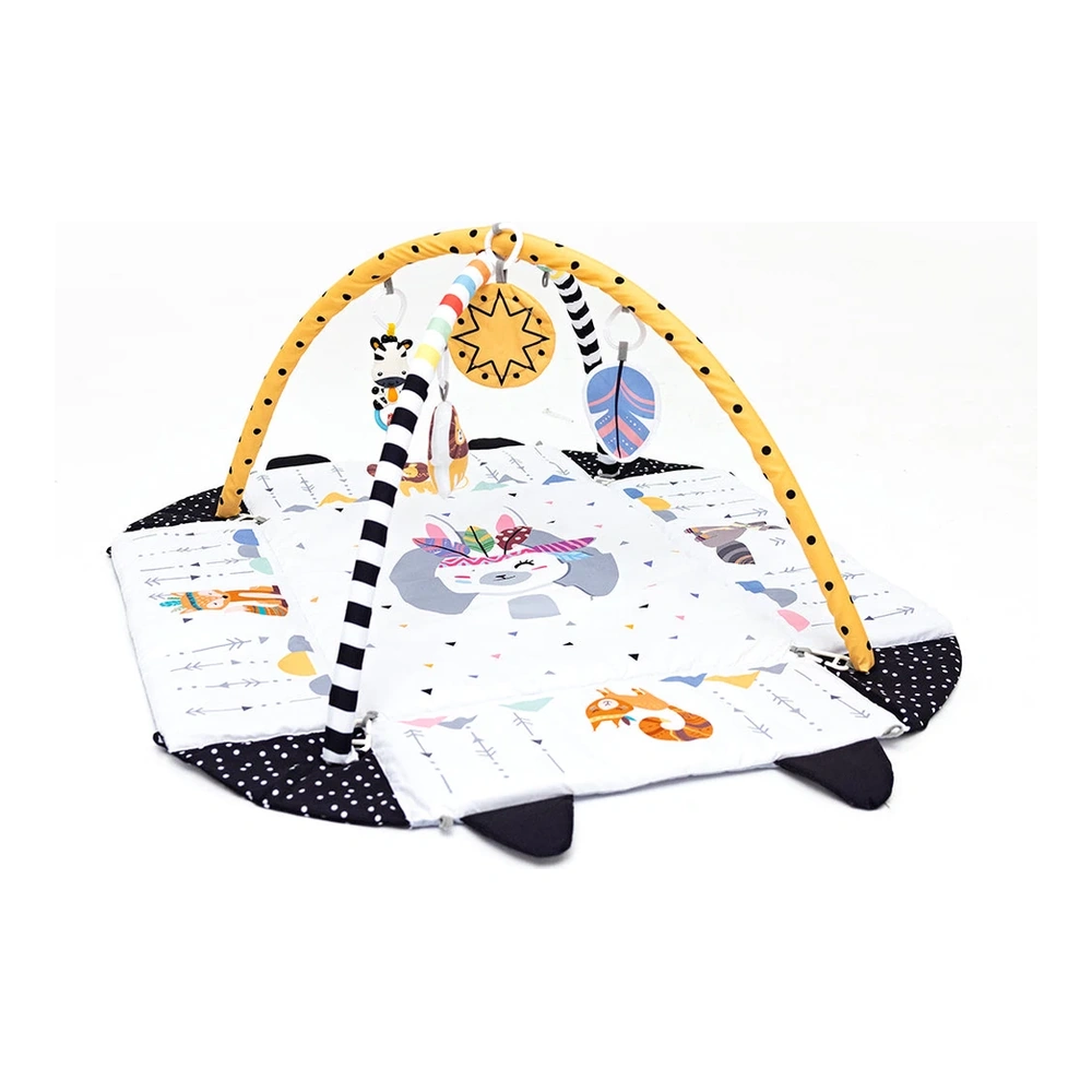 GIMNASIO PREMIUM BABY INTERACTIVO 5 EN 1 CON PELOTAS BOHO