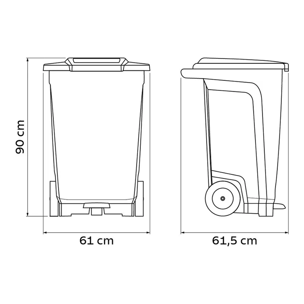 BASURERO T-FORCE 100L CON  RUEDAS GZ TRAMONTINA T928152 5