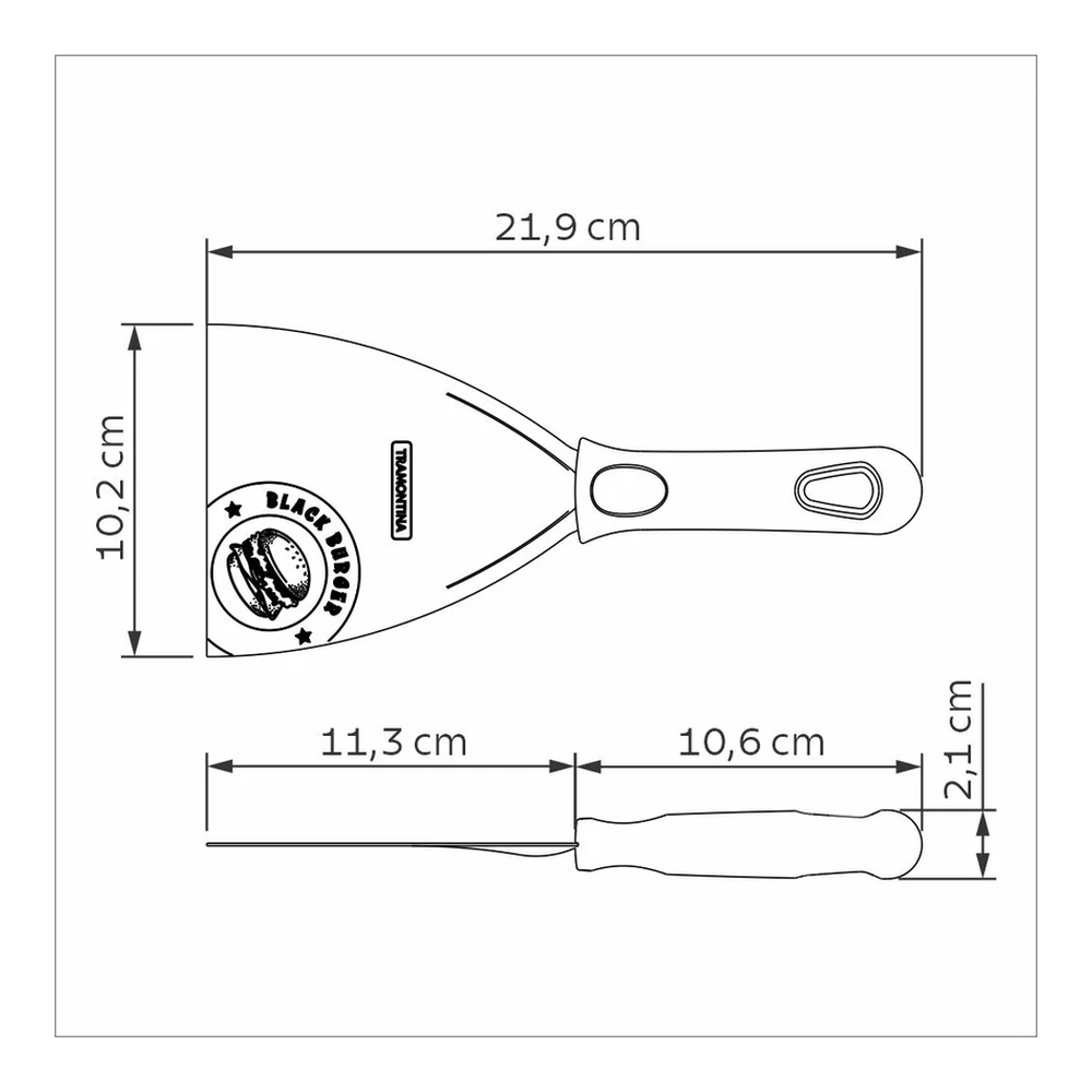 ESPATULA PARA HAMARILLOBURGUESA 4 BLANCOACK BURGER TRAMONTINA T24541 5