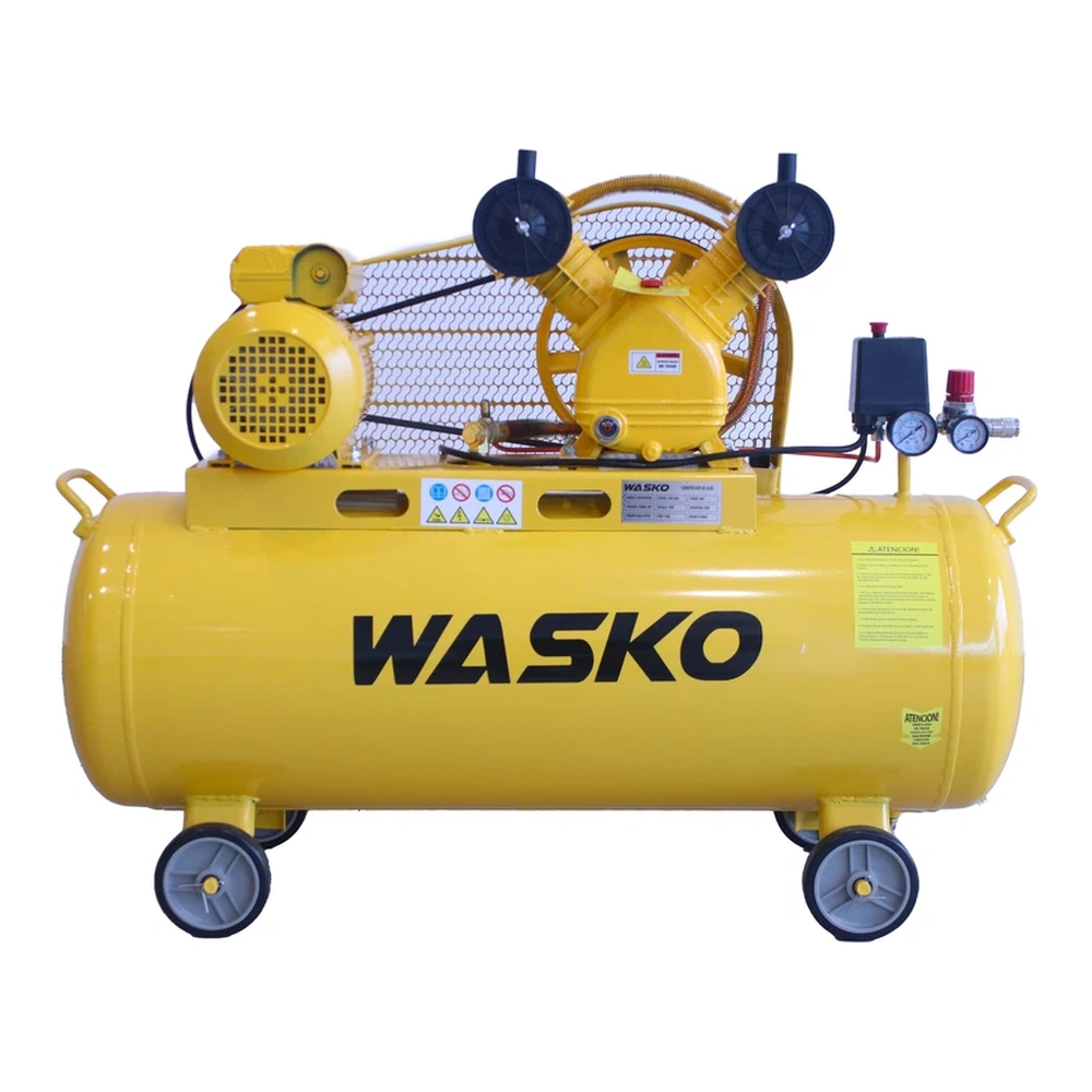 COMPRESOR A CORREA WASKO 3HP 220V 100L 2