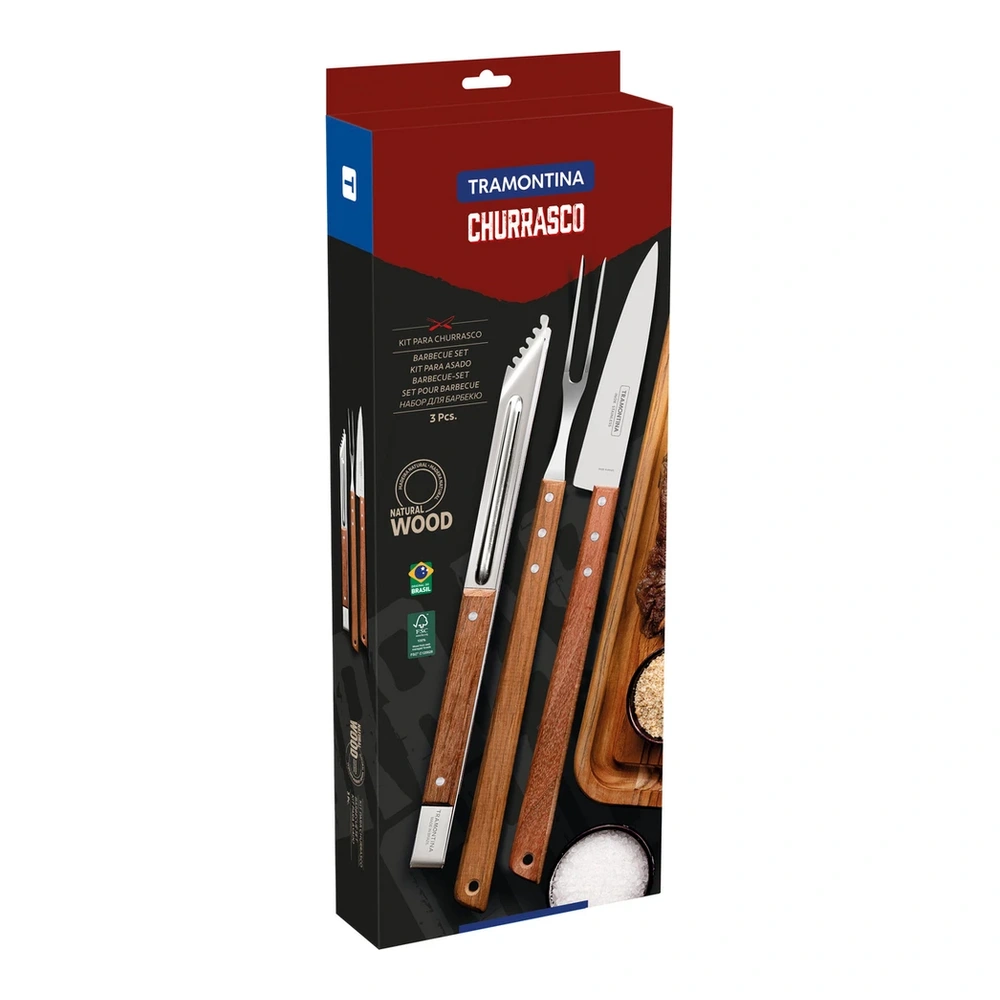 JUEGO  PARA ASADO 3 PZAS TRAMONTINA T26499E 3