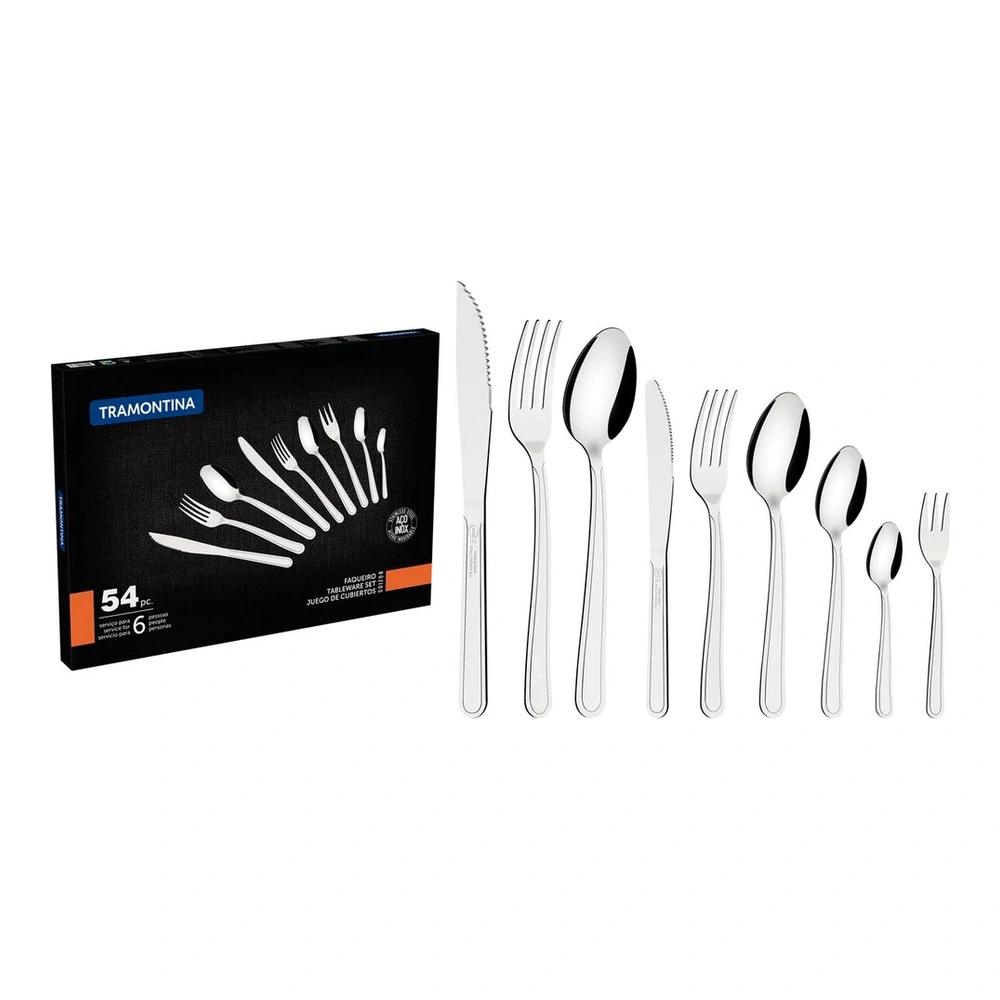 JUEGO  CUBIERTOS 54 PZAS BUZIOS TRAMONTINA T23799H