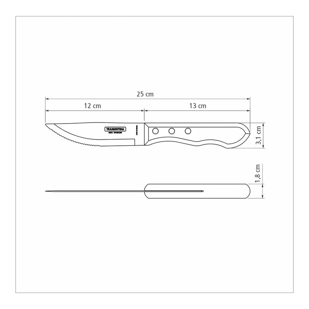 JUEGO   CUCHILLOS JUMBO 4 PZAS POLYOOD TRAMONTINA T21199C 4