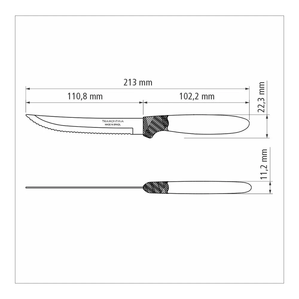 JUEGO  CUCHILLOS ASADO 12PZAS IPANEM TRAMONTINA T233602 5