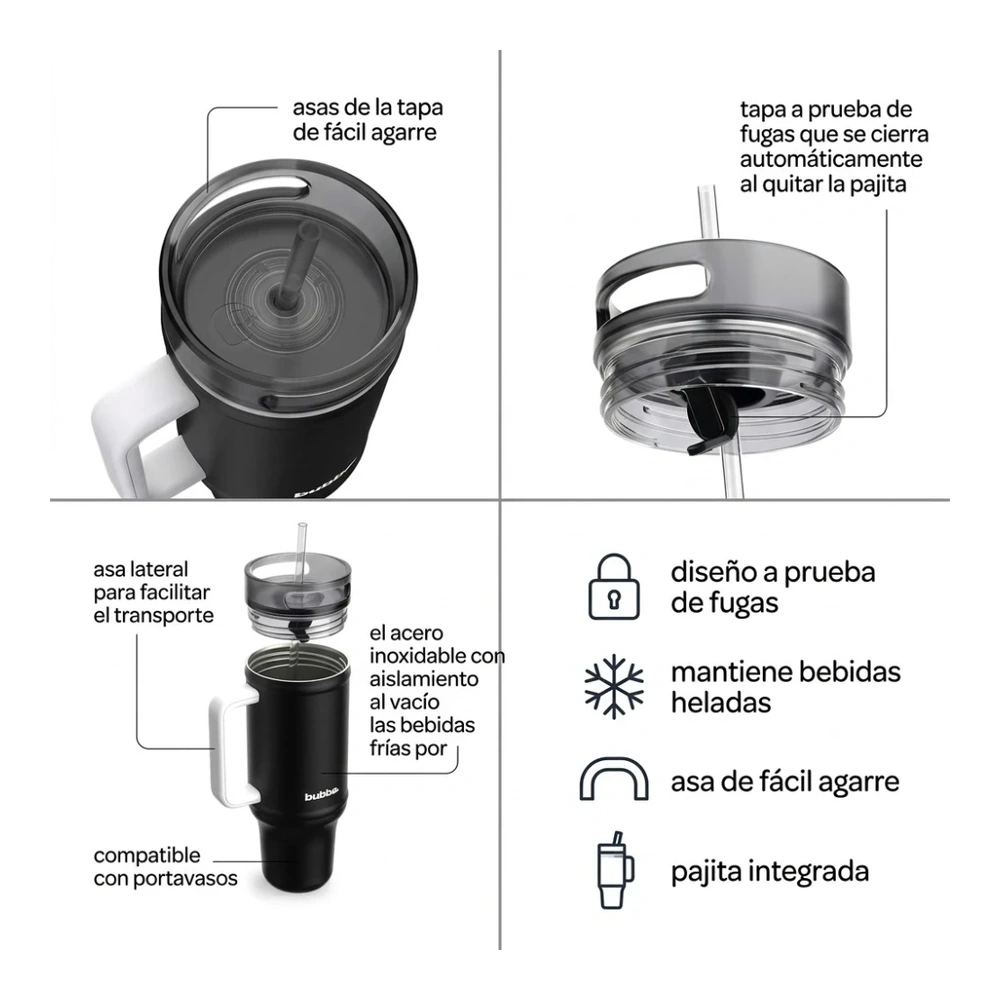 VASO TÉRMICO BUBBA DE 1183ML  OFFICE SIREN 4
