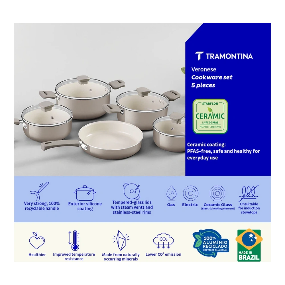 JUEGO DE COCINA 5 UN VERONESE TRAMONTINA T286997 5