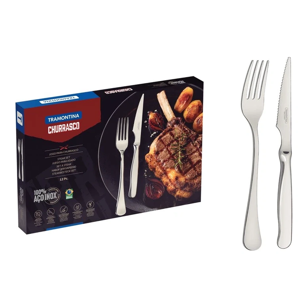 JUEGO  PARA ASADO 12PZAS ZURIQUE TRAMONTINA T669861