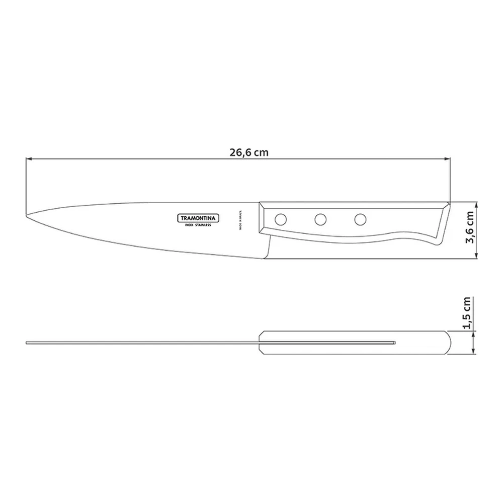 CUCHILLO COCINA 6 TRADICIONAL TRAMONTINA T222196 4