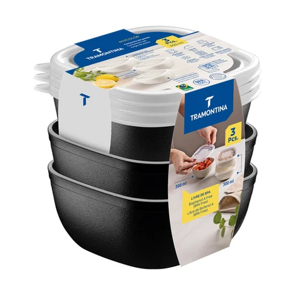 JUEGO  DE POTES 3 PZAS MIXCOLOR TRAMONTINA T250981 4