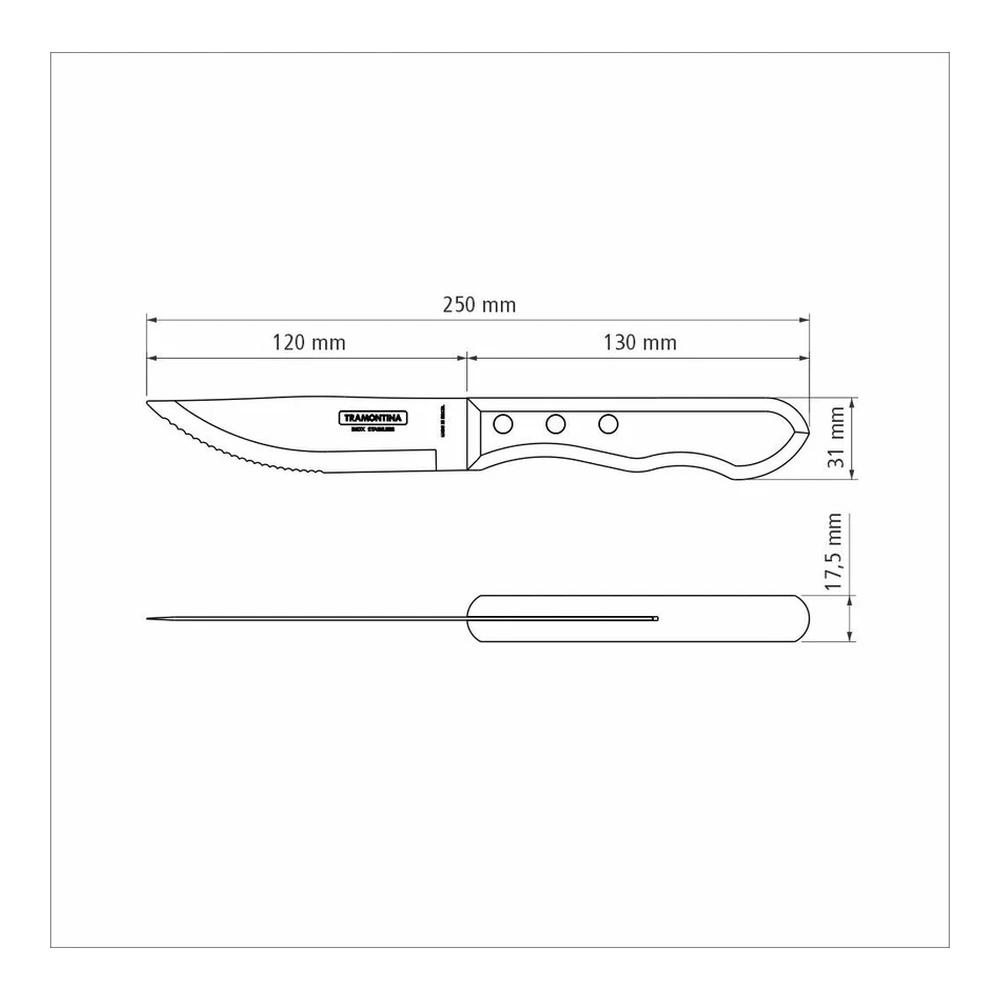 JUEGO   CUCHILLOS JUMBO 4 PZAS POLYOOD TRAMONTINA T21199C 5