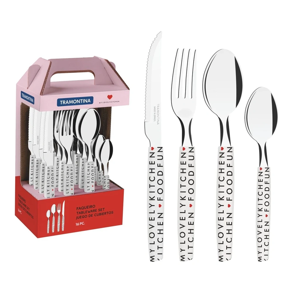 JUEGO  DE CUBIERTOS 16 PZAS MY LOVEL TRAMONTINA T29899U 2