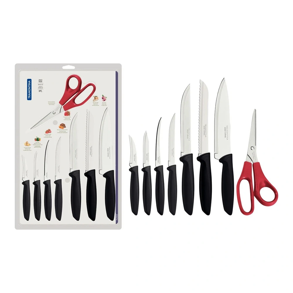 JUEGO DE CUCHILLOS 8 PZAS PLENUS TRAMONTINA T298999