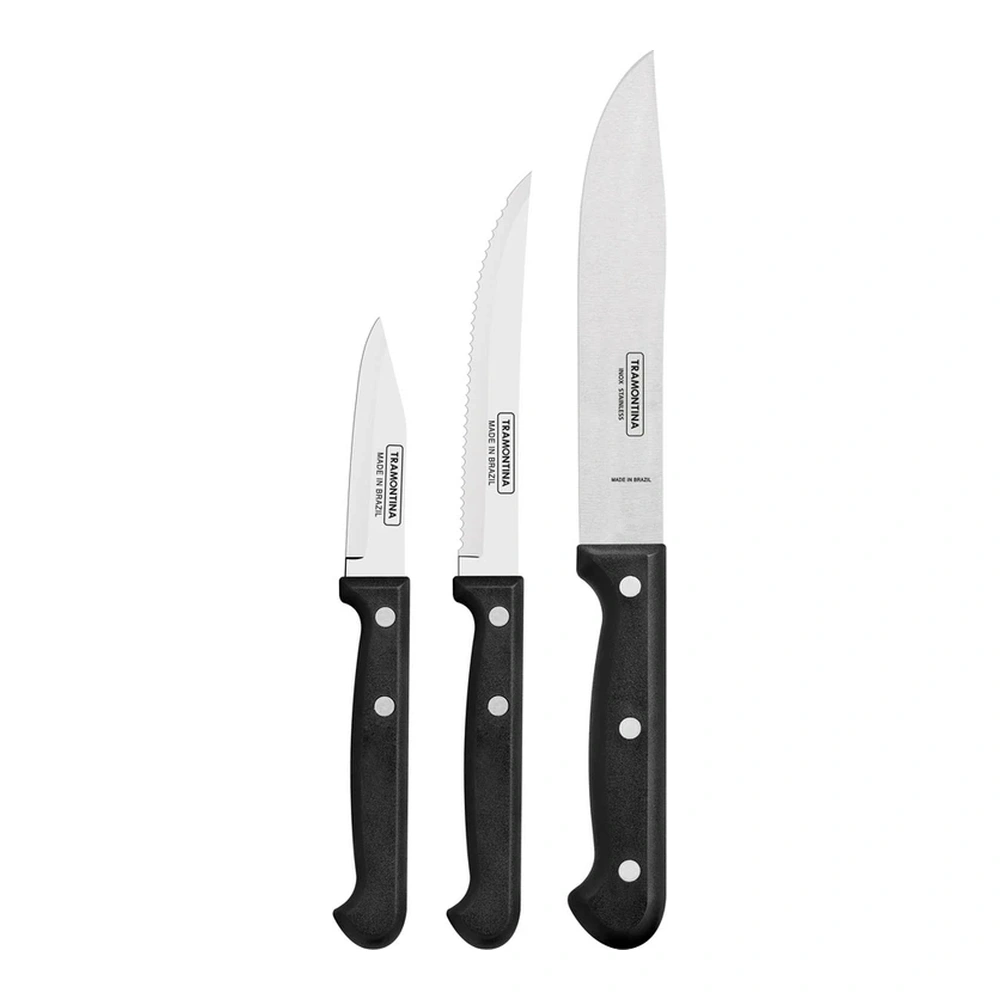 JUEGO  CUCHILLOS 3PZAS ULTRACORTE TRAMONTINA T238991 2