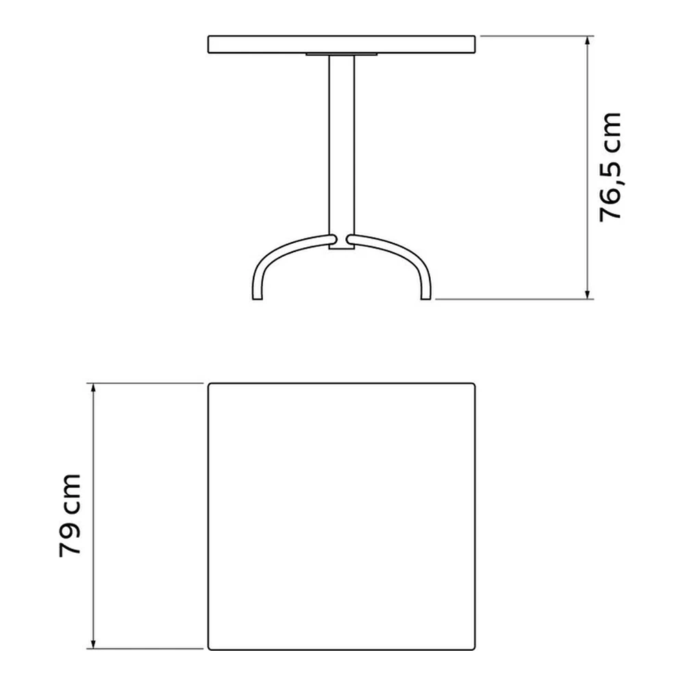 MESA CUADRADA GAMARILLOA MARRON TRAMONTINA T923952 3