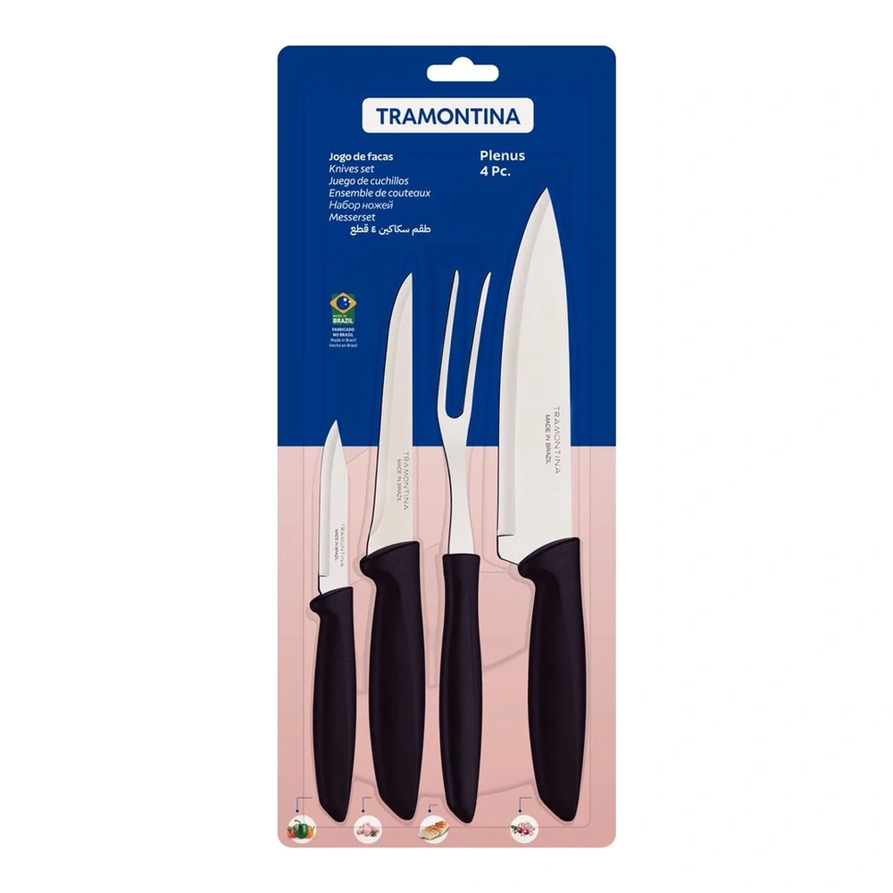 JUEGO  CUCHILLOS 4 PZAS PLENUS TRAMONTINA T23498K 5