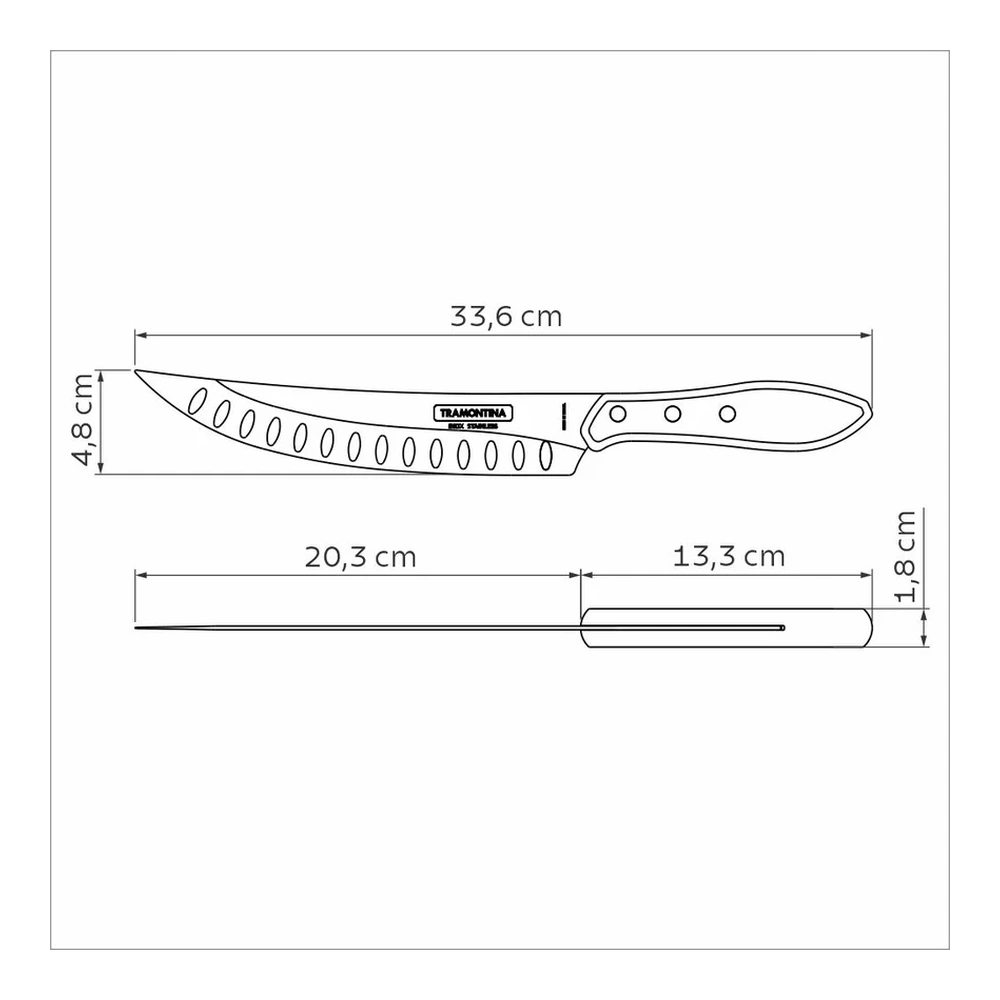 CUCHILLO BUTCHER/CARNE 8 CHURRASCO TRAMONTINA T21180 4
