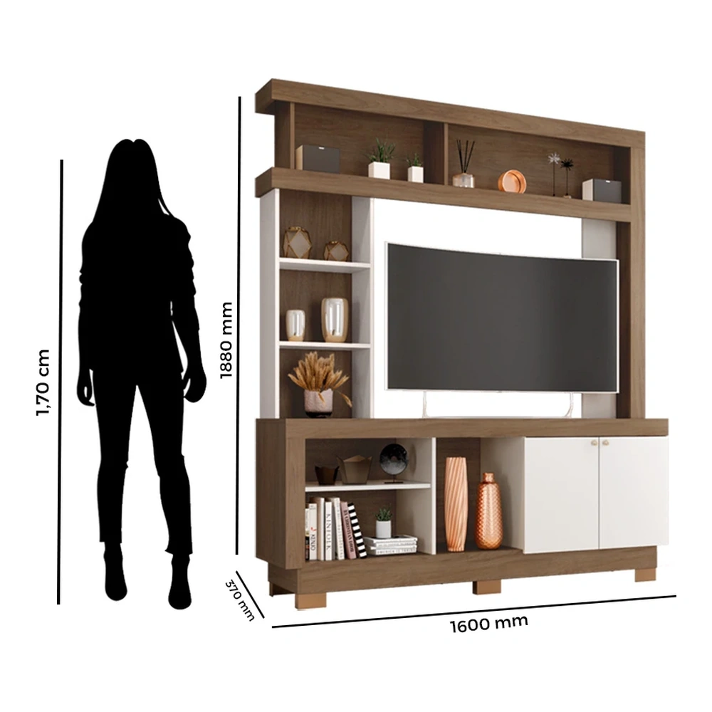 Home Theater Unanime Mali Carvalho Oak/Off White 2