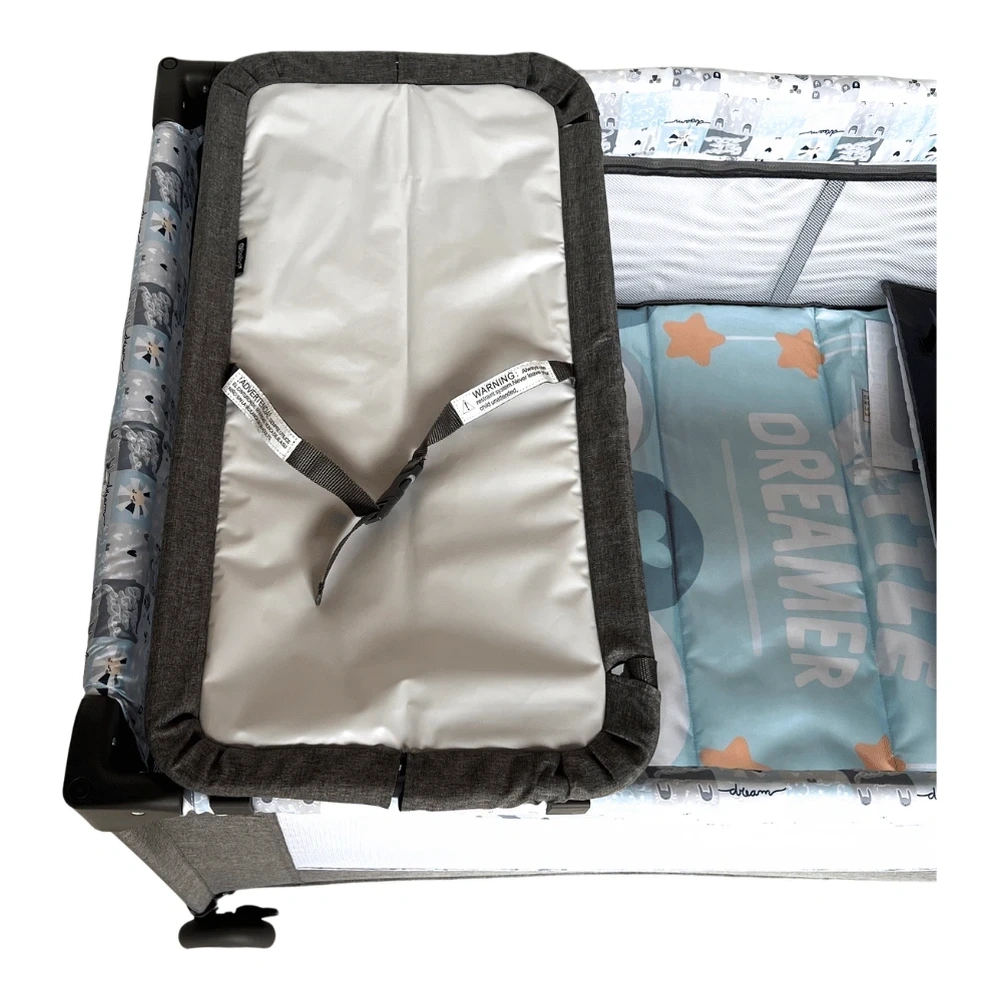 CUNA CORRAL NALA EBABY GRIS/AZUL 751-2-GR-AZ 3