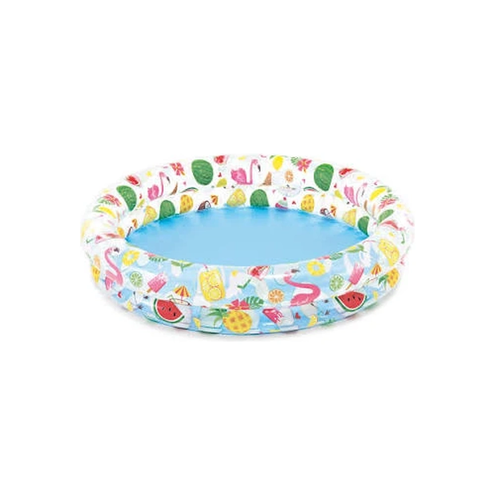 PISCINA INFLABLE REDONDA 2 ANILLOS INTEX 122X25CM C/DISEÑOS - 150L I59421