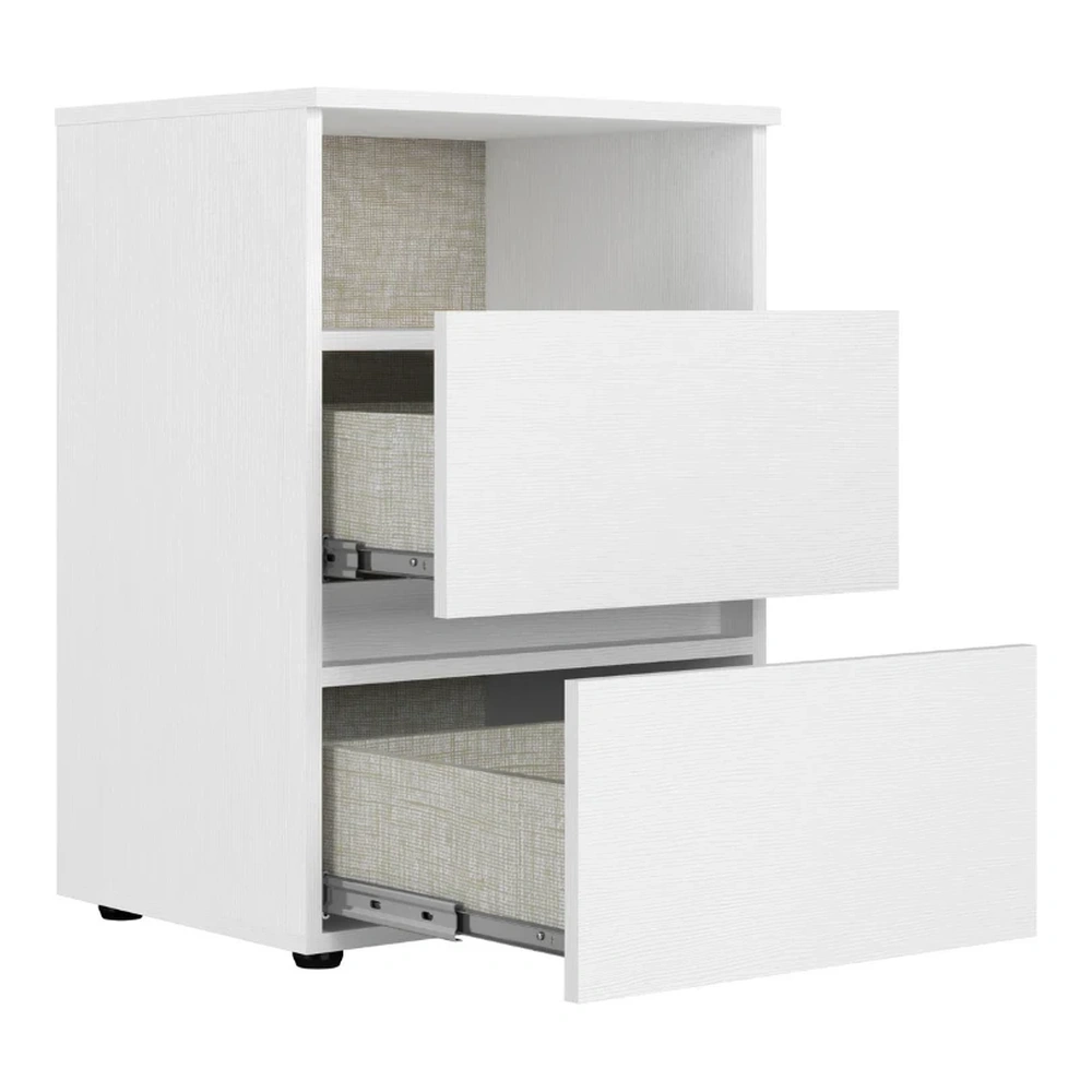 Mesita de Luz Unanime Condessa Blanco 2